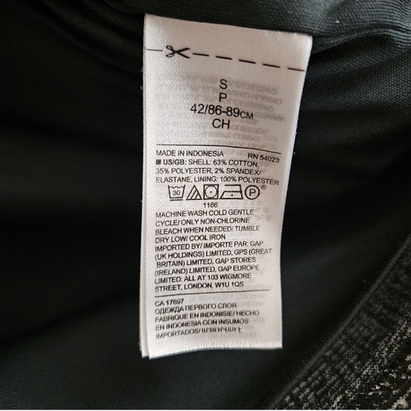 Banana Republic Small Shell Tank Top Black White Blouse Office Career Tweed S - Picture 9 of 9